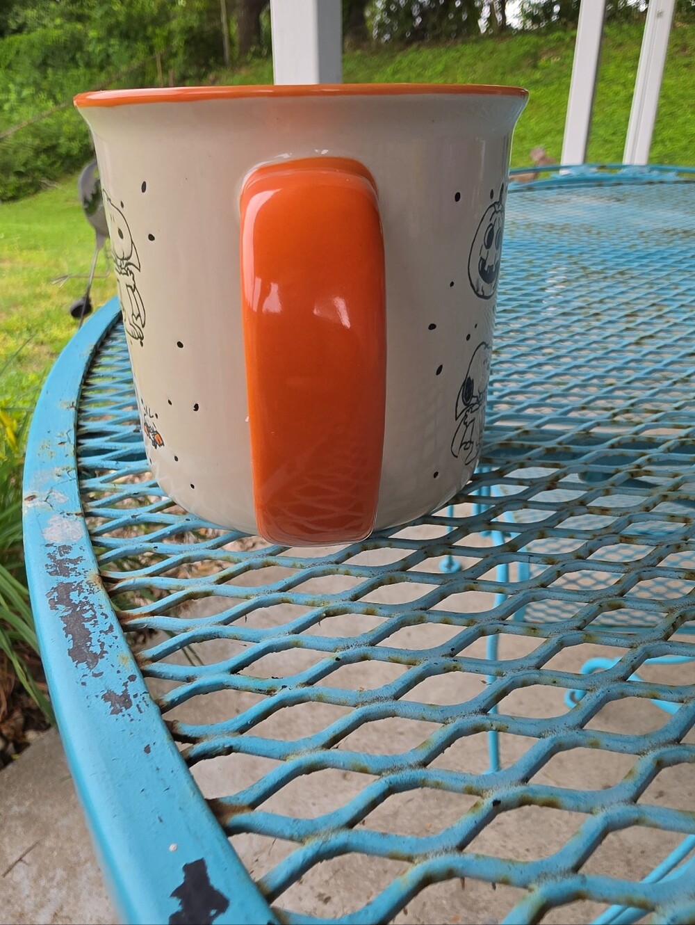 Large Peanuts Halloween Mug Snoopy Woodstock Ceramic by Gibson - Picture 5 of 7